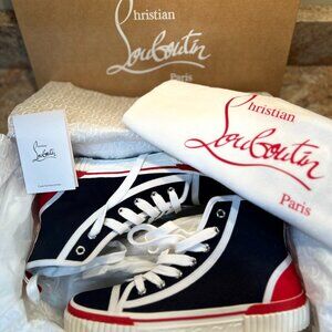 Christian Louboutin Women's Pedro Donna Canvas High-Top Sneakers